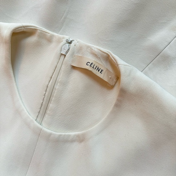 Old Céline Phoebe Philo 2012 White Peplum Sleeveless Fitted Top - Picture 8 of 8